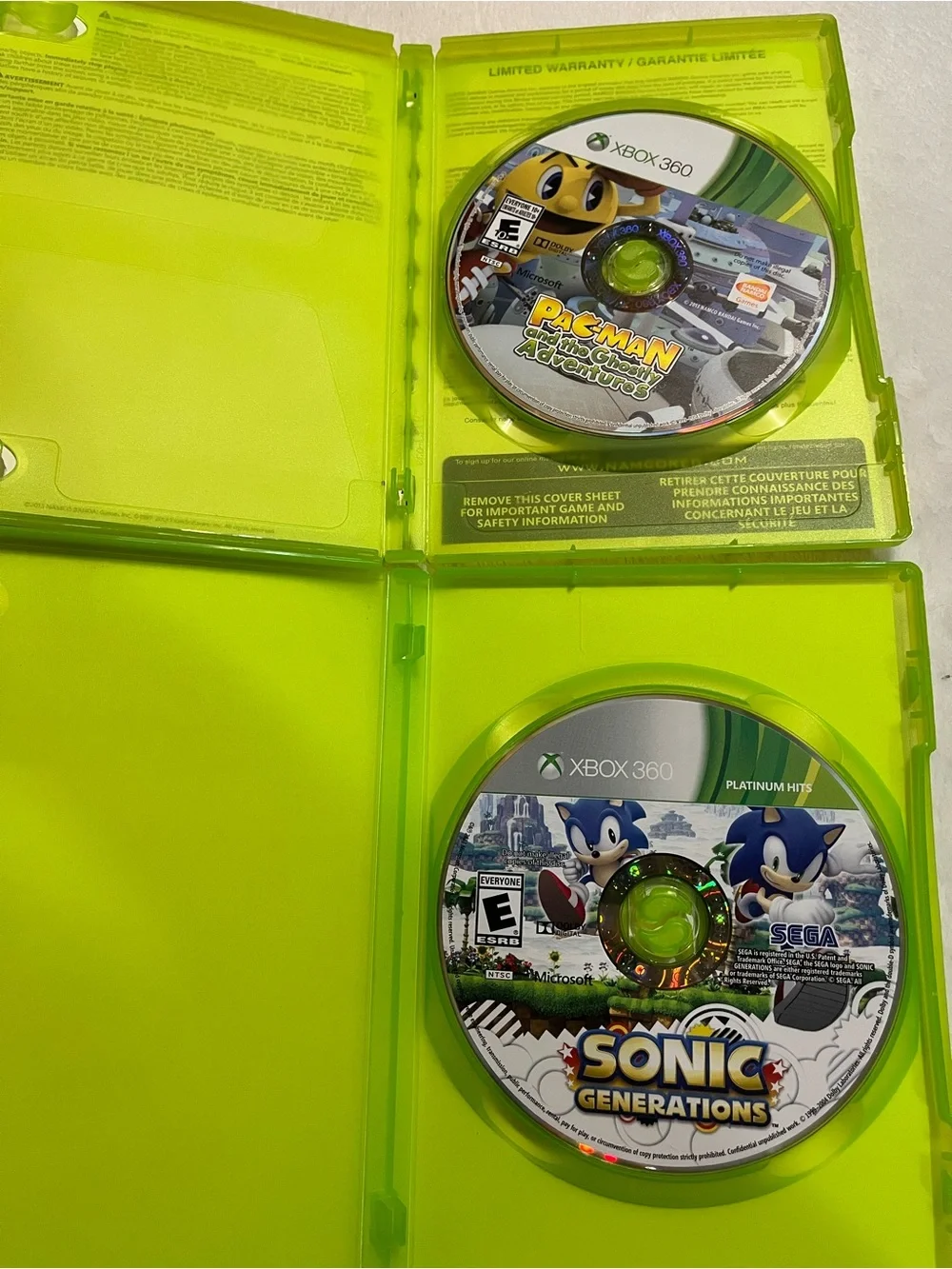 Sonic Generations & Pac-Man Adventures Game Bundle for Xbox 360